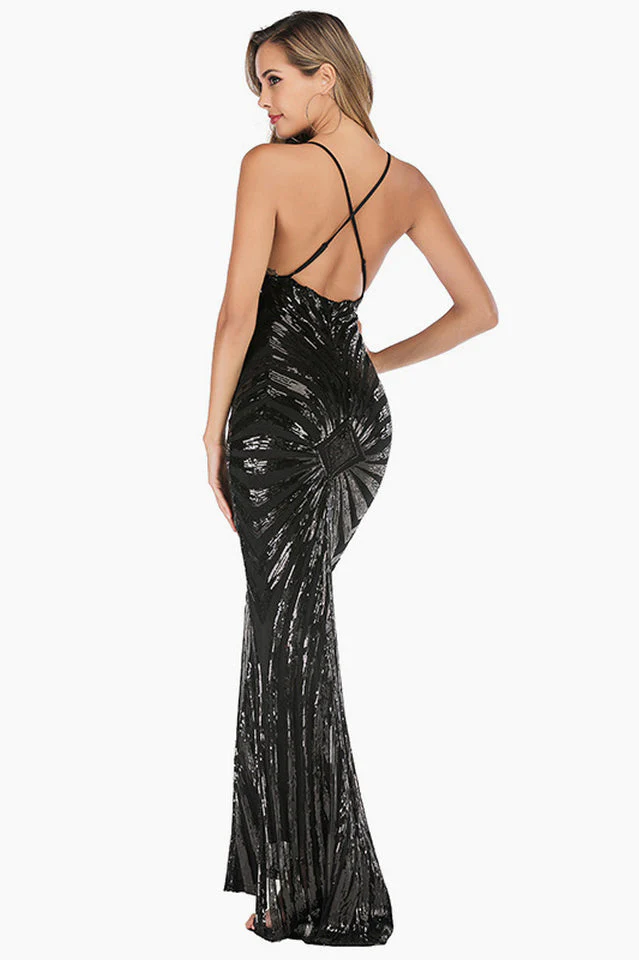 Sexy Backless Sequin Cocktail Dress - Image 15
