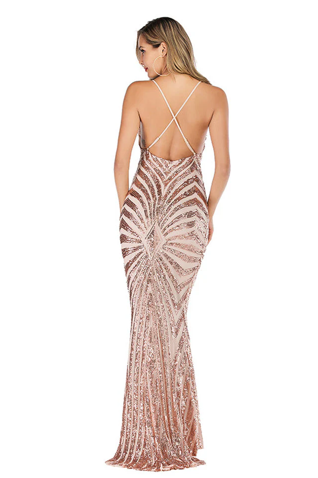 Sexy Backless Sequin Cocktail Dress - Image 8