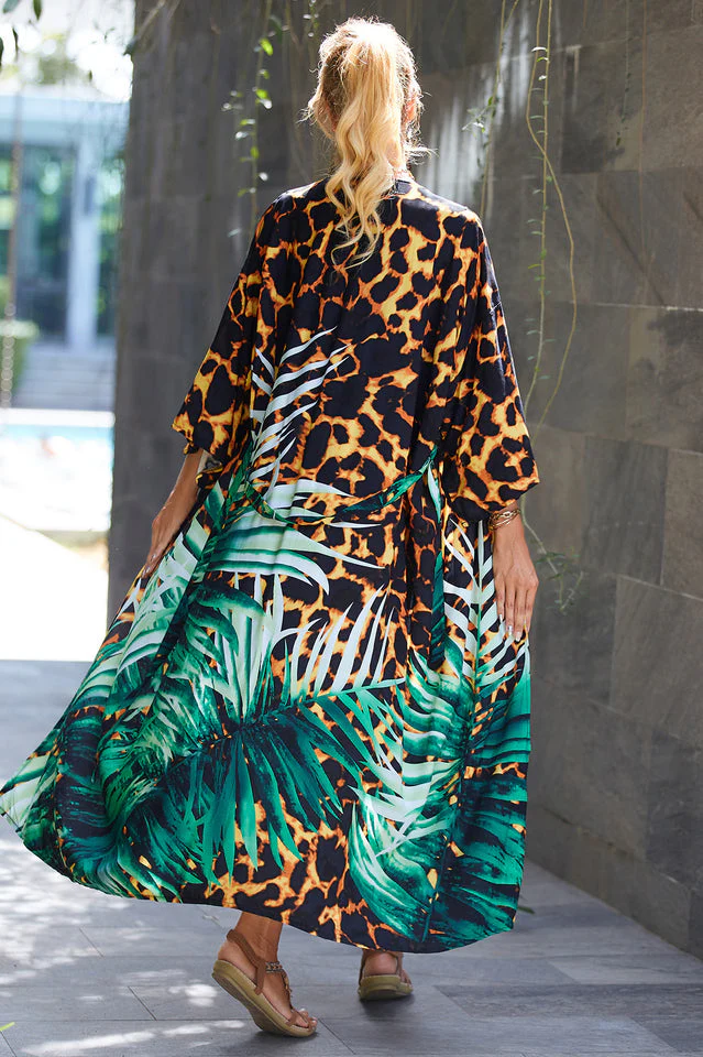 Tie Dye Belt Kimono Blouse (15 Colors) - Image 46