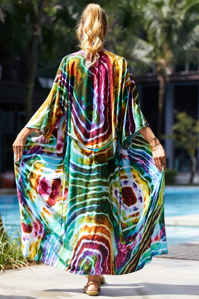 Tie Dye Belt Kimono Blouse (15 Colors) - Image 8