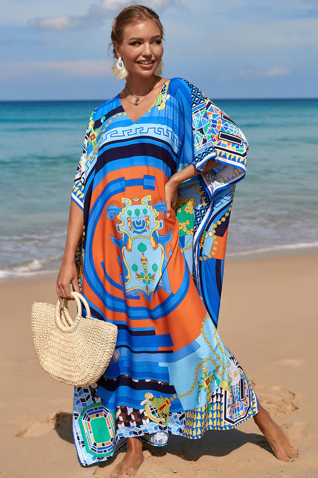 Tropical Pattern Kimono Blouse ( 29 Colors ) - Image 10