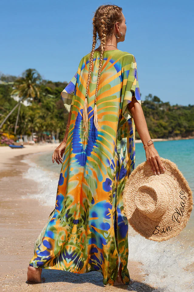 Tropical Pattern Kimono Blouse ( 29 Colors ) - Image 23