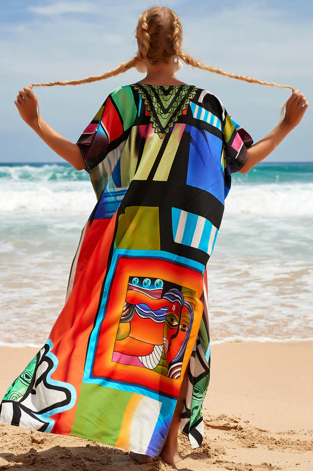 Tropical Pattern Kimono Blouse ( 29 Colors ) - Image 5