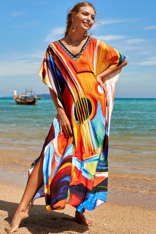 Tropical Pattern Kimono Blouse ( 29 Colors ) - Image 6