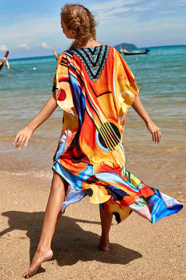 Tropical Pattern Kimono Blouse ( 29 Colors ) - Image 7