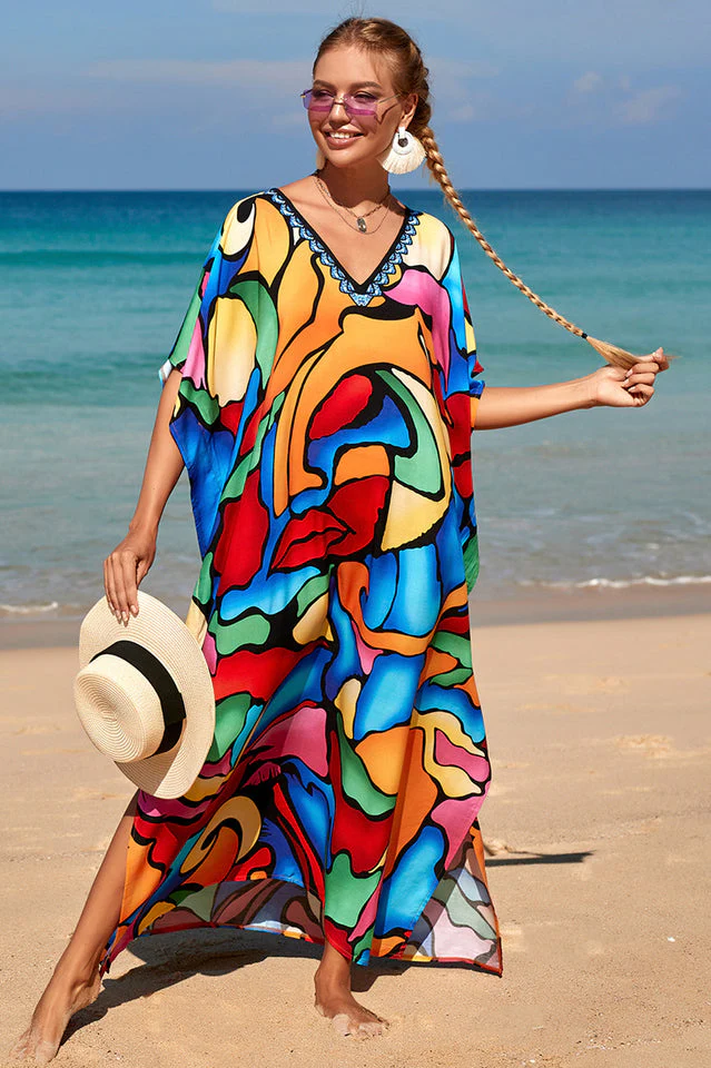 Tropical Pattern Kimono Blouse ( 29 Colors ) - Image 8