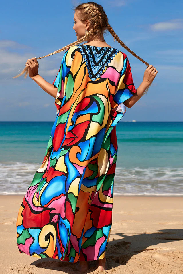 Tropical Pattern Kimono Blouse ( 29 Colors ) - Image 9