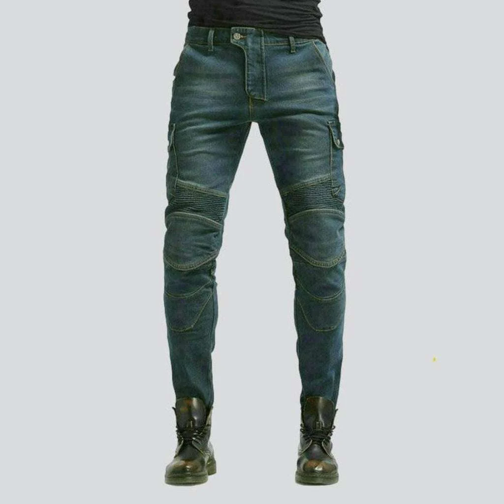 Wear resistant biker denim pants - Image 8