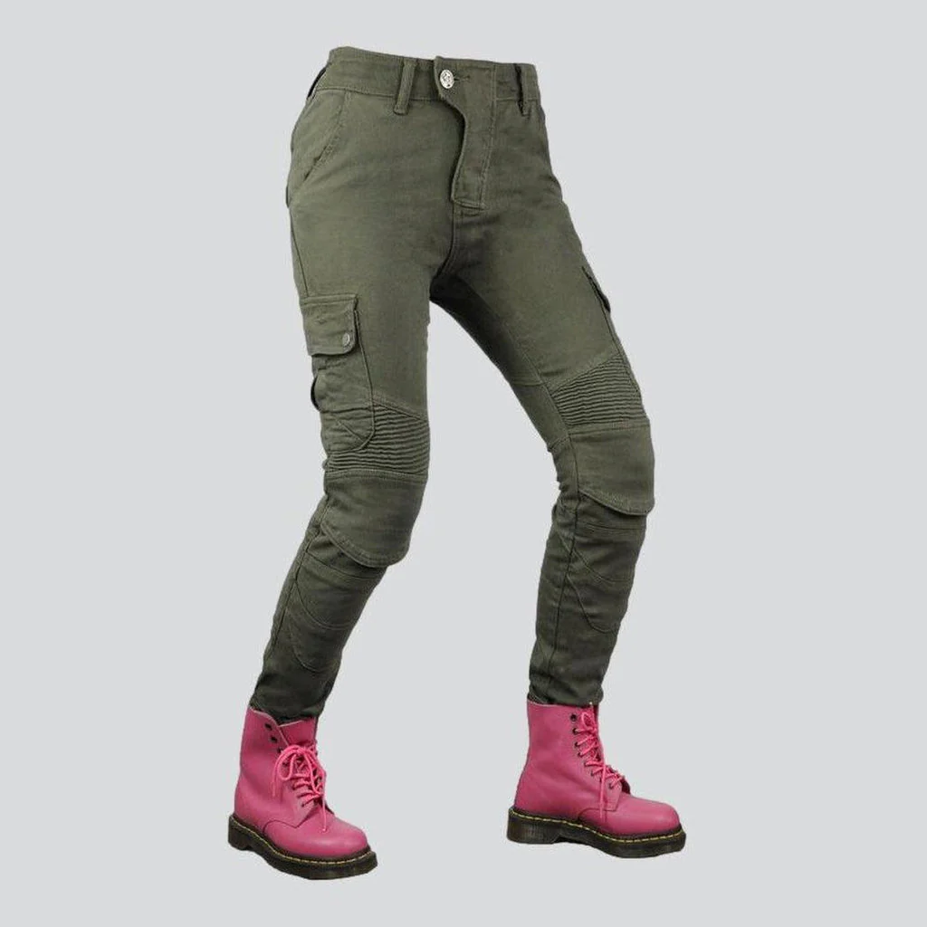Wear resistant women's biker jeans - Image 3