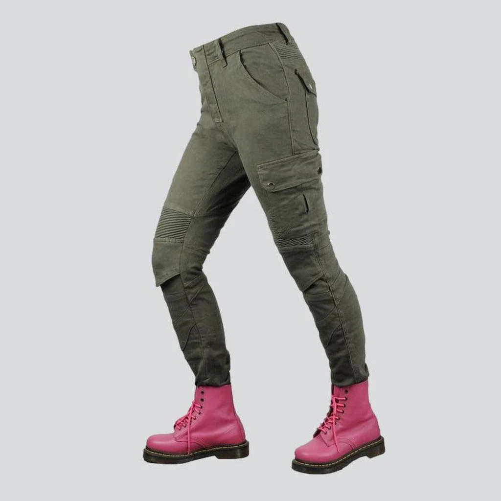 Wear resistant women's biker jeans - Image 4