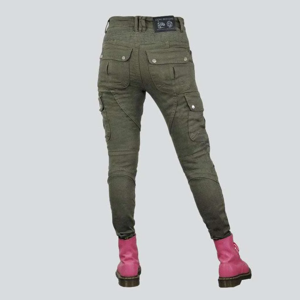 Wear resistant women's biker jeans - Image 5
