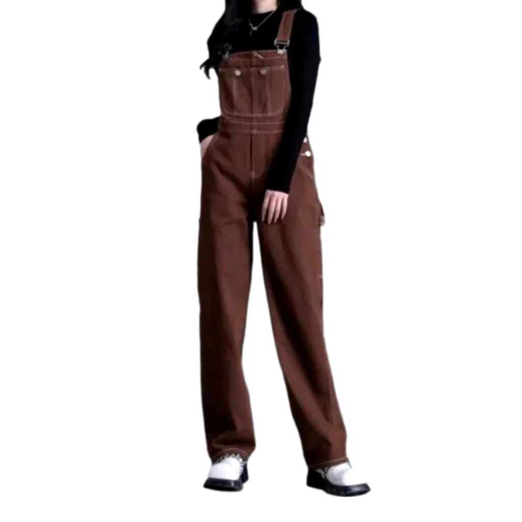 Y2k baggy denim jumpsuit for ladies - Image 4