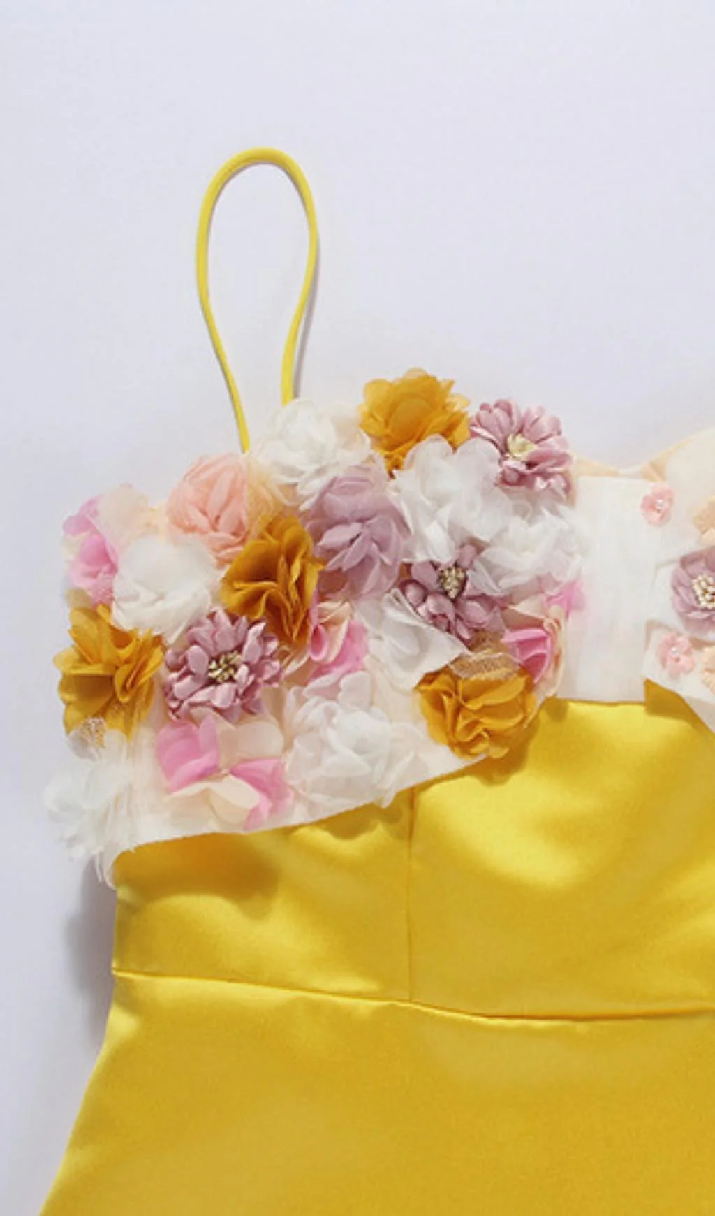 Yellow Flower ONE WORD LED Midi Dress - Image 7